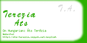 terezia ats business card