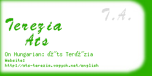 terezia ats business card